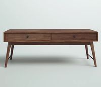 Table basse avec rangement, sensibilité raffinée, deux tiroirs, design simple, table de bar