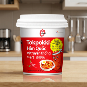 ต๊อกป๊อกกี้ข้าวเหนียวสำเร็จรูปเกาหลีแบบถ้วย 105 กรัม ขายส่ง O'food |   อาหารริมทางแบบดั้งเดิม - Product Image 1