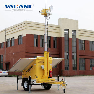 Torre de Iluminación Telescópica Hidráulica de 9 m, Remolque Móvil con Energía Solar para Construcción - Product Image 5