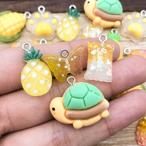 Resin Fruit Pendant Mixed Shapes For <b>Necklace</b> Making DIY Jewelry Accessory Plastic Resin Epoxy Craft Parts Summer 2023 Yiwu - Product Image 2