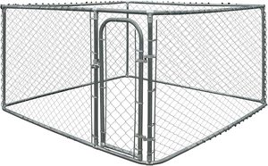 Lớn Ngoài Trời Pet Nơi Trú Ẩn Không Thấm Nước Kim Loại <span class=keywords><strong>Dog</strong></span> <span class=keywords><strong>Kennel</strong></span> Và Mèo Nhà Với Thoáng Khí Bìa Bóng Bao Vây - Product Image 3