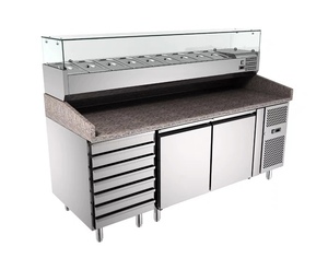 Expositor Refrigerado Comercial de Alta Qualidade para Saladas, Balcão de Exibição para Aplicações em Bar, Balcão para Acompanhamentos com Laterais Perfuradas - Product Image 5