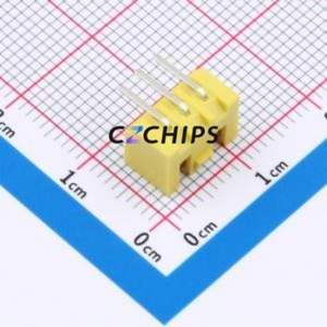 A254E1W1-2H3P12 Wire-to-Board Pin Header Bent Lead Through Hole,P=2.5mm Connector 1x3P 2.5mm Right Angle Insert XHB - Product Image 2