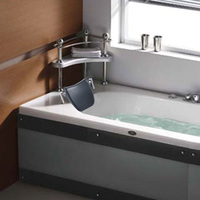 Oreiller de bain extra long en matériau PU pour baignoire spa avec soutien complet de la tête, du cou et du dos