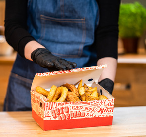Papel de comida rápida Coreana de grado alimenticio para llevar personalizado Hot Dog <span class=keywords><strong>Restaurant</strong></span> To Go Caja de embalaje de hamburguesa de pollo frito - Product Image 6