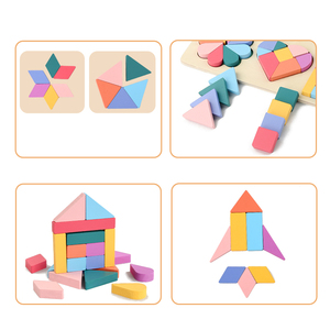 Casse-tête de forme géométrique personnalisé, blocs créatifs, jeux de société assortis, jouets éducatifs d'apprentissage pour enfants garçons filles - Product Image 6