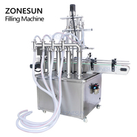 ZONESUN 4 Tête Automatique Pompe À Piston Lotion Détergent À Lessive Shampooing Bouteille Moussant Savon Liquide Machine De Remplissage Machine À Emballer