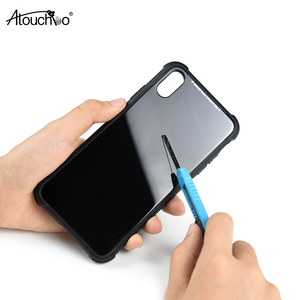 Atouchbo para <span class=keywords><strong>Apple</strong></span> <span class=keywords><strong>iPhone</strong></span> <span class=keywords><strong>11</strong></span> XS MAX XR claro <span class=keywords><strong>de</strong></span> vidrio templado 9H duro armadura <span class=keywords><strong>funda</strong></span> protectora con suave TPU parachoques - Product Image 1