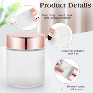 Tarros de plástico transparente de 30ml, 60ml, 120ml, 500ml, 8oz, 16oz para crema cosmética, exfoliante labial, polvos, con tapas rosas, para polvo de uñas. - Product Image 3