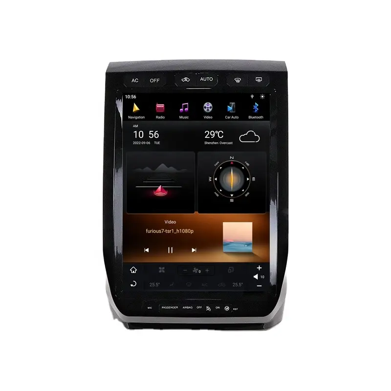 Mobil Gaya Tesla Android 11 untuk Ford F150 2015-2020 Mobil Radio GPS Navigasi Player Carplay 4G