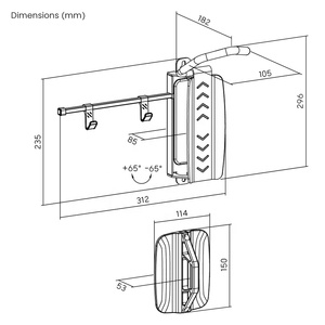 LBM10-01S <span class=keywords><strong>Portabici</strong></span> Verticale <span class=keywords><strong>da</strong></span> Parete, Supporto Salvaspazio per Biciclette <span class=keywords><strong>da</strong></span> Garage, Stand Appendibici per Interni, Confezione <span class=keywords><strong>da</strong></span> 2 - Product Image 6