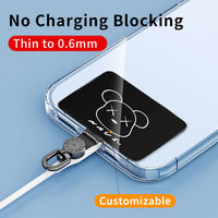 Lanière pour Téléphone Portable avec Patch, Attache Rotative, Plaquette Transparente en TPU, Accessoire Cellulaire et Housse Chaîne