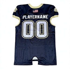 Custom Design <b>Mesh</b> American Football Jersey 100% Polyester Anti-Bacterial Quick Dry Breathable Plus Size <b>Short</b> Sleeve OEM - Product Image 2