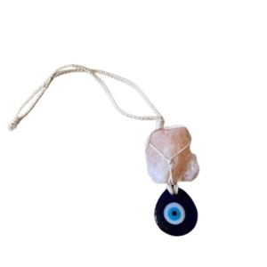 Colgante de Ojo Azul de cristal de algodón tejido a mano-Decoración de <span class=keywords><strong>pared</strong></span> bohemia y adorno interior de coche - Product Image 1
