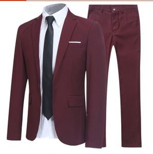 Completo da Uomo Stile Gentiluomo Britannico 2026 Nuova Tendenza Due Pezzi Taglie Forti Traspirante Stampato con Bottoni per Matrimonio Formale - Product Image 3