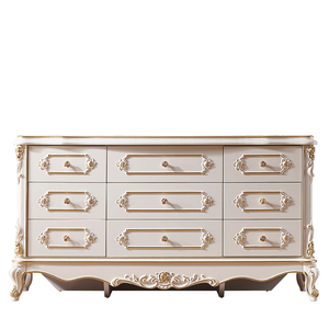 Meubles de salon ornés de style <span class=keywords><strong>régence</strong></span> avec pieds sculptés sinusoïdaux et tiroirs de rangement compartimentés - Product Image 6