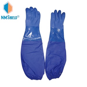 <span class=keywords><strong>Guanti</strong></span> di gomma impermeabili lunghi industriali in PVC NMSHIELD PPE, <span class=keywords><strong>guanti</strong></span> da stagno CE EN388 4121X - Product Image 1