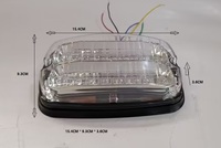 Feux latéraux LED extérieurs à 122 modes, feux stroboscopiques d'urgence à montage en surface LED pour ambulance, feux latéraux LED pour camion remorque