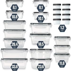 Contenedor de Alimentos de Plástico de 24 Piezas, Ecológico, para Conservar la Frescura de Frutas y Verduras, Sellado, para Refrigerador, Lonchera - Product Image 5