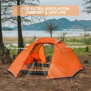 Tente de camping imperméable <span class=keywords><strong>l</strong></span>égère OEM pour la <span class=keywords><strong>randonnée</strong></span> et les voyages, abri extérieur facile à monter - Product Image 4