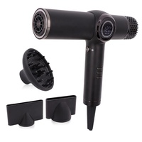 Sèche-cheveux professionnel LCD pour salon, moteur CC sans balais numérique 110 000 tr/min, 1800 W, diffuseur en plastique électrique, 3 vitesses, 3 températures