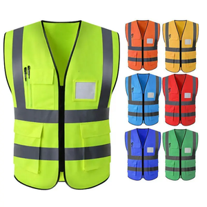 <span class=keywords><strong>Gilet</strong></span> <span class=keywords><strong>de</strong></span> sécurité avec multi-poches logo personnalisé haute visibilité haute visibilité jaune <span class=keywords><strong>orange</strong></span> réfléchissant pour la construction, le trafic et le <span class=keywords><strong>travail</strong></span> - Product Image 1