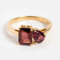 Nouvelle bague bohème élégante en zircon vert en forme de larme, plaquée or, en acier inoxydable, cadeau de la Saint-Valentin