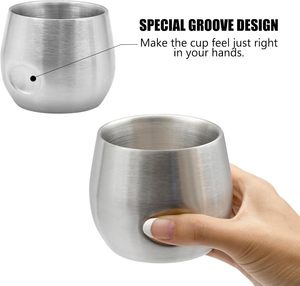 Vente en gros de tasses à café isothermes à double paroi 150 ml / 200 ml, Tazas De Cafe, gobelet en acier inoxydable, tasse à expresso - Product Image 4
