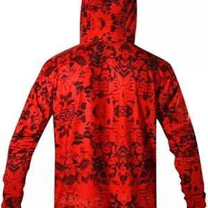 Chemises de pêche pour hommes en polyester 100% à manches longues, vente en gros, personnalisables, protection UPF50, séchage rapide, avec trou pour le pouce - Product Image 5