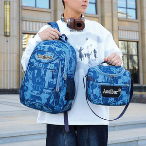 2 Pieces Set of Student <b>Backpack</b> Lunch Bag for Teenagers Primary Middle High School & <b>College</b> - Product Image 3