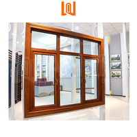 Fenêtres en aluminium composite en bois à haut rendement énergétique personnalisées Fenêtre à battant en aluminium résistant aux intempéries