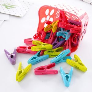 New 30PCS Plastic Laundry Clothespins Decorative Clothes Pegs Clothespin <b>Storage</b> Organizer Towel Washing Clips Large With Basket - Product Image 3