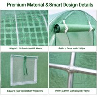 Serre tunnel 140 g/m² en maille PE bicolore, structure galvanisée, vente en gros, PVC en option, couleur personnalisée, pour culture hydroponique