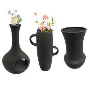 陶瓷花瓶创意日本装饰盆景地板陶瓷装饰植物花瓶家居装饰陶瓷花瓶