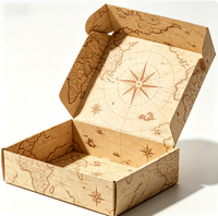 Boîte d'expédition en carton imprimée avec motif unique personnalisé, boîte cadeau pliable entièrement colorée pour l'emballage d'accessoires cosmétiques