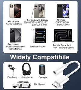 Câble adaptateur audio numérique USB-C Type C vers prise jack 3,5 mm femelle pour iPhone 15 16 17 Pro Max Samsung – Vente en gros - Product Image 5