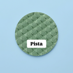 Tissu en maille côtelée de polyester Pista, matière extensible texturée pour la confection de vêtements et l'industrie de la mode, vente en gros - Product Image 1