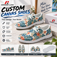 Chaussures basses en toile personnalisées OEM ODM avec logo et motifs imprimés, chaussures décontractées à marque privée pour hommes et femmes