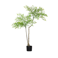 Arbre en bambou Nandina artificiel, plante tropicale artificielle, décoration réaliste, plantes vertes artificielles pour la maison et le jardin