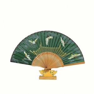 Abanico Plegable Ecológico de Verano para Mujer, Diseño Clásico Chino de Estilo Antiguo para el Año Nuevo, Portátil y Compacto de Bambú y Seda - Product Image 1