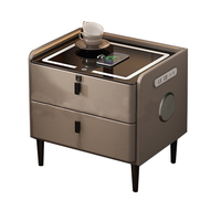 Table basse intelligente avec tiroir de refroidissement et recharge sans fil, meubles de maison avec réfrigérateur, mini table basse Frate