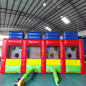 Juego de portería inflable interactiva 4 en 1 para deportes múltiples, para eventos en interiores o exteriores, fiestas, juegos inflables - Product Image 3
