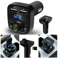 Pemutar mp3 pengisi daya Usb mobil, tampilan Digital pemancar FM mobil bebas genggam perlengkapan mobil penerima Audio USB terlaris