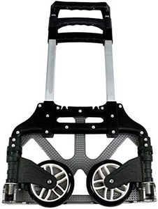 Aluminum Folding Hand Cart <b>Portable</b> Utility <b>Trolley</b> 70kg Max Load Rubber Caster for Shopping Storage Moving - Product Image 6