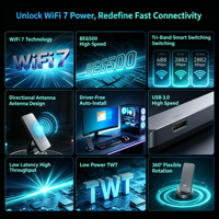 Adaptateur Réseau Sans Fil Tri-Bande WiFi7 COMFAST CF-986BE PRO 6500M Sans Pilote pour Connectivité Longue Portée