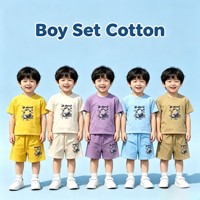 Ensemble de vêtements pour bébés garçons, modèle CAF067, hauts d'été pour tout-petits, vêtements décontractés en coton, en différentes couleurs, 1,98 dollar