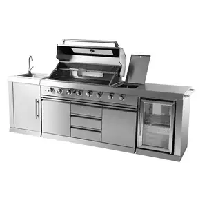 SKYWELL Hochwertige Premium Edelstahl Butan tragbare 4 Brenner Restaurant Grill Gas grill