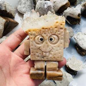 Commercio all'ingrosso di alta qualità naturale guarigione cluster artigianato citrino cristallo cluster <span class=keywords><strong>spongebob</strong></span> per la decorazione dei regali - Product Image 5