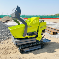Kostenloser Versand Mini-Dumper Raupenlader 500kg Diesel/Benzin Hydraulischer Kipper Motorpumpe Hocheffizient 200dm Ladebox
