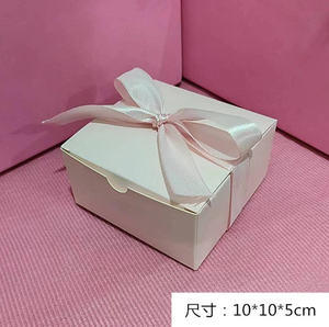 Personalizzare la scatola di ciambella singola riciclabile in <span class=keywords><strong>cartone</strong></span> avorio scatola quadrata gialla e rosa con logo - Product Image 4